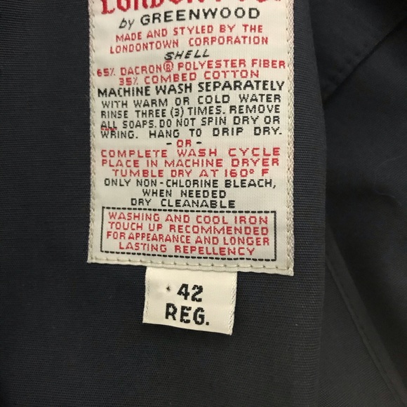 London Fog Iconic Belted Trench Coat 42R - Picture 8 of 8